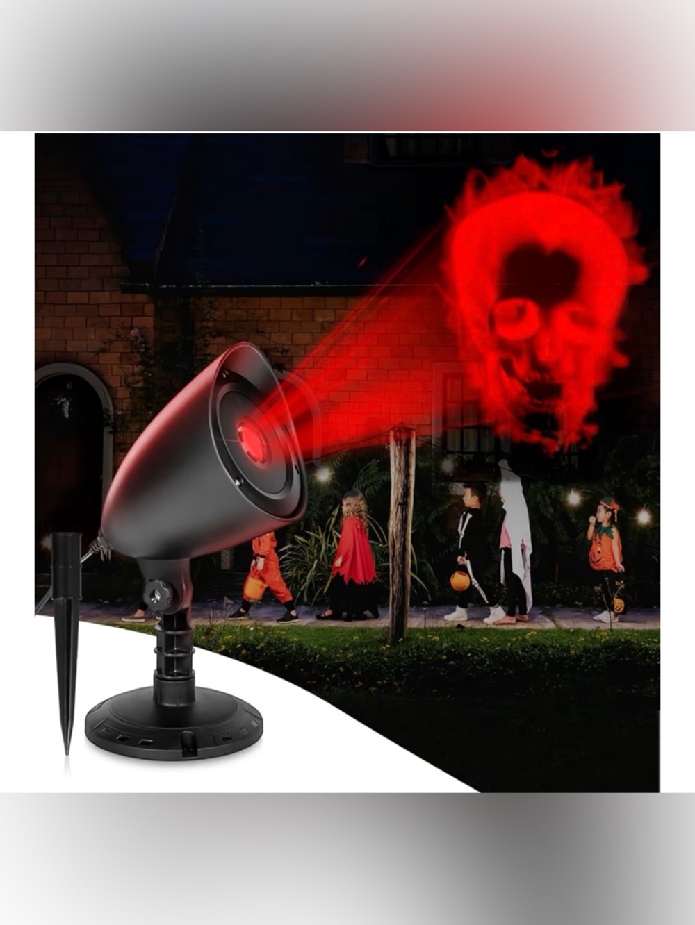 Red Halloween Skull Projector Light